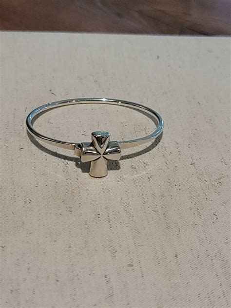 James Avery St Teresa Cross Hook On Bracelet Sterling Gem