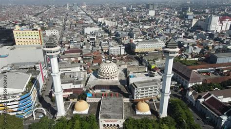 Aerial view of Bandung's Central Business Area with City Hall (Alun ...