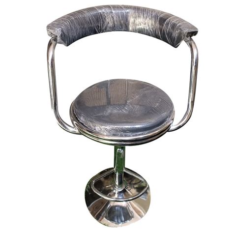 Black Stainless Steel Salon Chairs For Professional With Footrest At