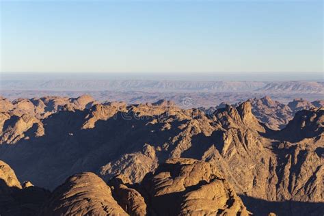 Egypt Mount Sinai In The Morning At Sunrise Moses Mount Stock Image