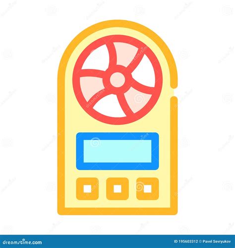 Anemometer Illustration Drawing Engraving Ink Line Art Vector