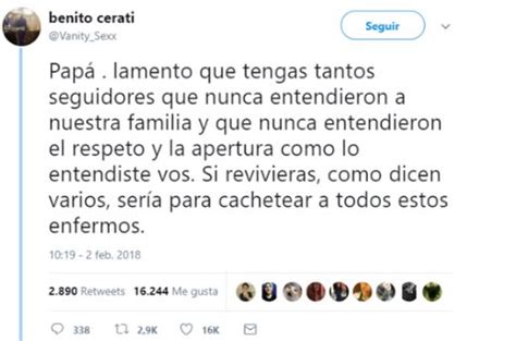 Hijo De Gustavo Cerati Se Declara Gay Feminista