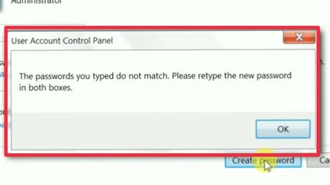 Pc Problem Fix The Password You Typed Do Not Match Please Retype The