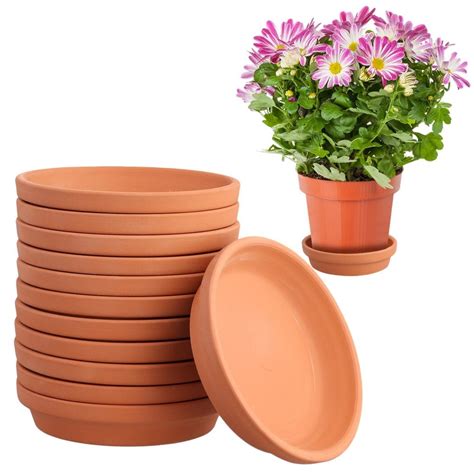 12pcs Terracotta Pot Plant Saucers Flower Pot Saucers Durable And