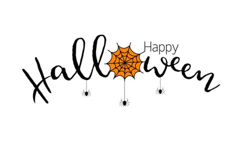 Happy Halloween Hand Lettering Vector Halloween Hand Letter PNG And