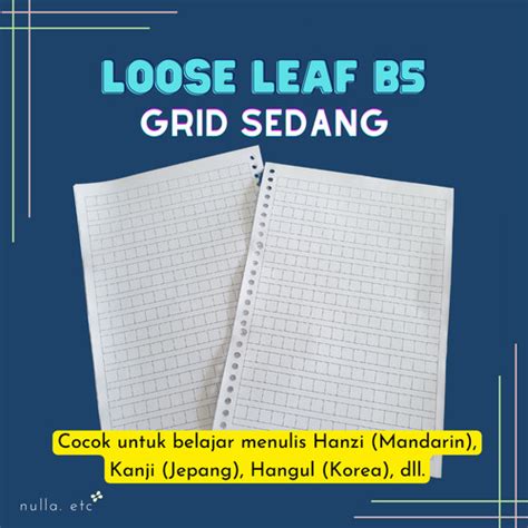 Jual Isi Binder B Kotak Besar Loose Leaf B Grid Sedang Lembar