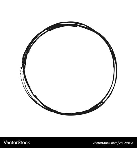 Hand Drawn Circle Line Sketch Set Circular Vector Image