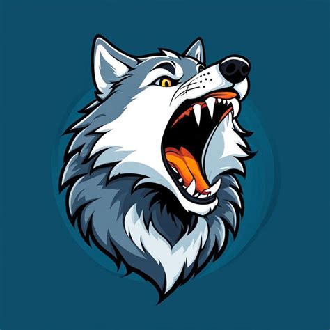 El Lindo Rugido Del Lobo Vector De Ilustraciones De Dibujos Animados