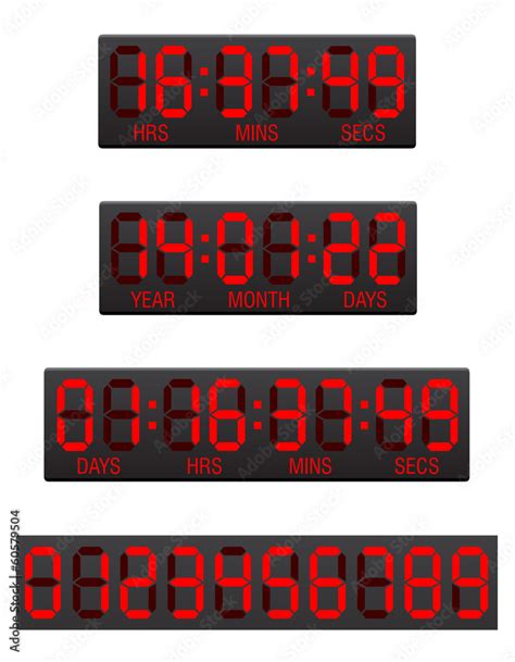 scoreboard digital countdown timer vector illustration Stock Vector | Adobe Stock