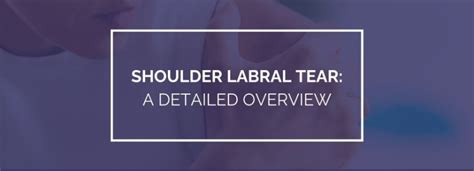 Guide To Shoulder Labral Tear London Shoulder Specialists