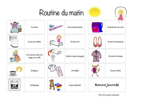 J instaure une routine à mon enfant