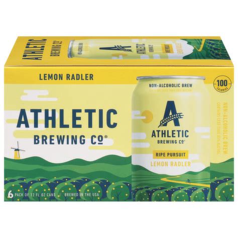 Athletic Brewing Co Beer Lemon Radler Non Alcoholic Brew 6 Pack