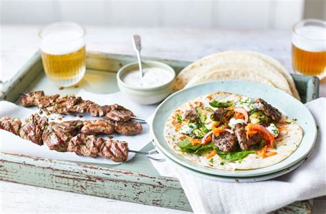 Lamb Kebabs With Minted Yogurt Kebab Recipes Tesco Real Food