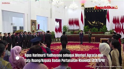 Lantik Jadi Menteri Atr Bpn Tiga Pesan Jokowi Untuk Ahy Video