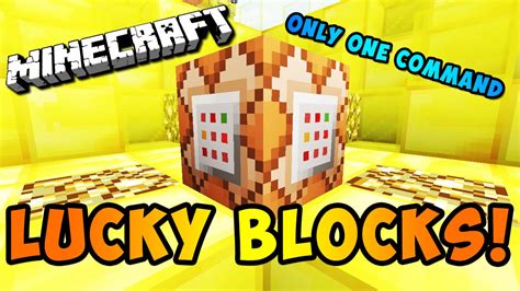 NO MOD LUCKY BLOCKS Minecraft Only One Command YouTube