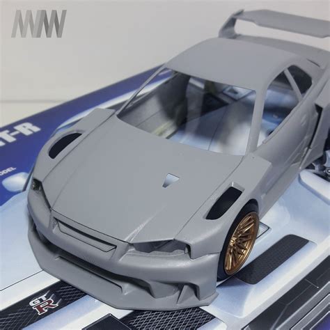 3D Printed WIDEBODY KIT FOR SKYLINE R34 TAMIYA 1 24 48 OFF