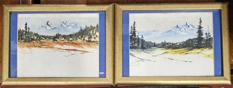 Richard Hazelton A Good Set Of Th Century Watercolours Of Mountainous