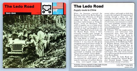 The Ledo Road War On Land Ww Edito Service Sa Card