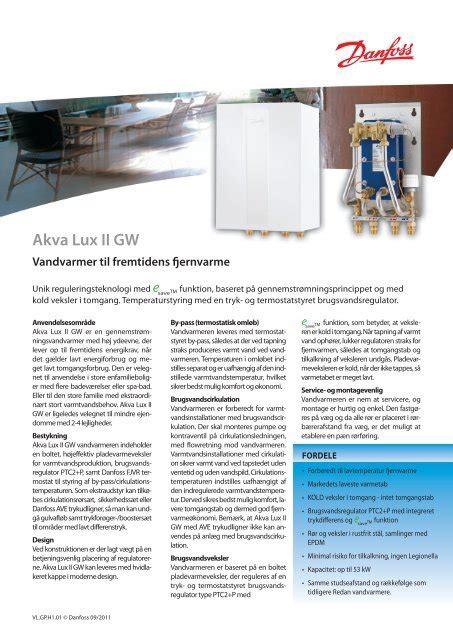 Akva Lux Ii Gw Danfoss Redan A S