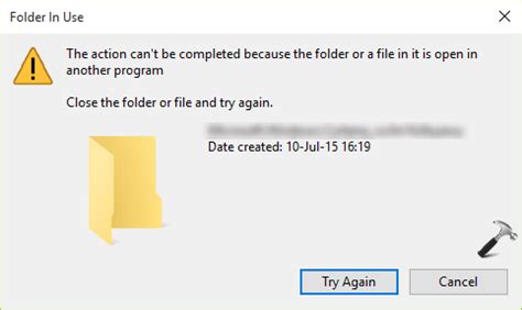 FIX The Action Can T Be Completed Because The Folder Or A File In It