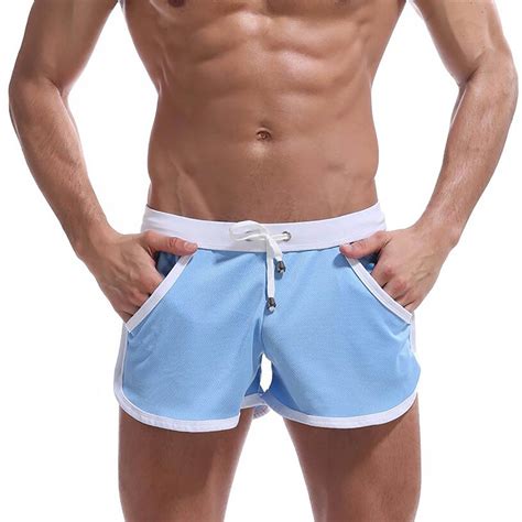 Mens Running Shorts Breathing Workout Gym Booty Short Shorts Sexy