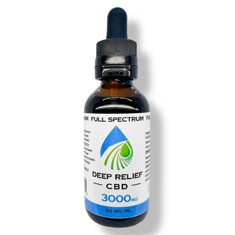 Cbd Deep Relief Natural Full Spectrum Tincture 3000mg 60ml