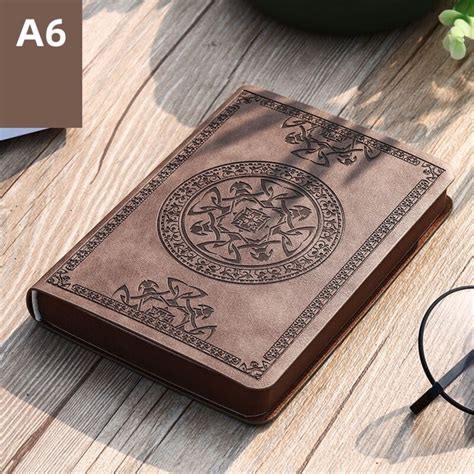 Draagbare Vintage Patroon Pu Lederen Notebook Dagb Grandado