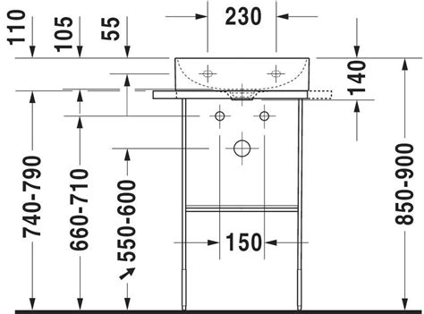 Duravit Lave Mains Durasquare L X P Cm Sans Trop Plein Avec