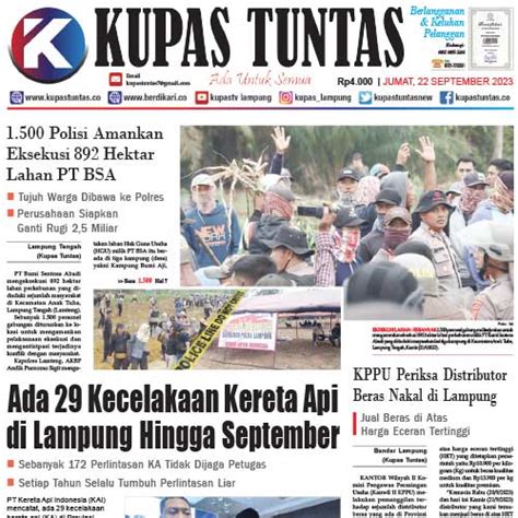 Kupas Tuntas Surat Kabar Harian Kupas Tuntas Edisi Jumat 22