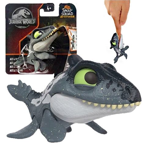 PRZYPINKA JURASSIC WORLD DINOZAUR MOSASAURUS FIGURKA SNAP SQUAD MATTEL