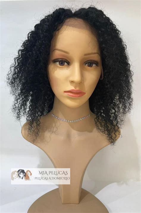 Peluca Natural Crespa Lace Front Mia Pelucas