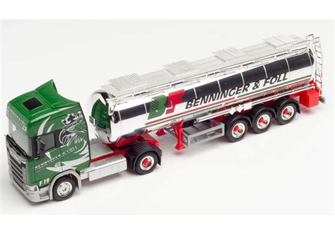 Herpa Scania Cs Hochdach Tank Sattelzug Achs Achs Benninger