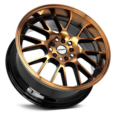 Shift Wheels Crank Wheels Black With Machined Bronze Face Rims