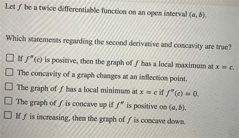 Solved Let F Be A Twice Differentiable Function On An Open