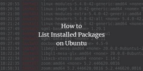 How To List Installed Packages On Ubuntu 22 04