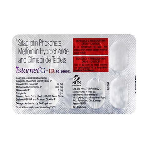 Buy Istamet G Ir Tablet S Online At Upto Off Netmeds