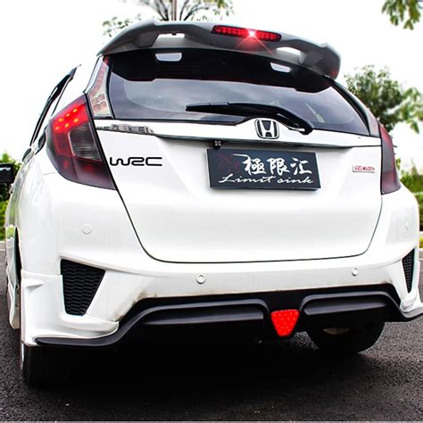 For Honda New Jazz Fit Spoiler High Quality ABS Material Car Rear Wing