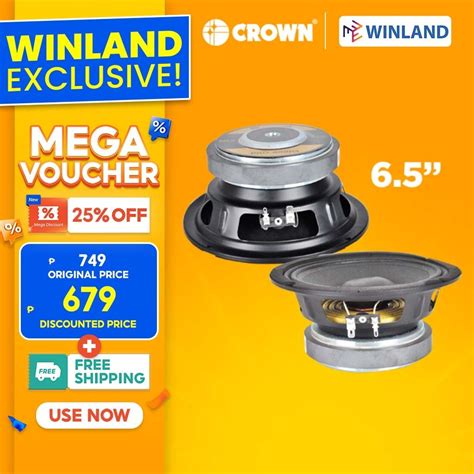 Crown By Winland 6 5inches Professional Instrumental Speaker 550watss