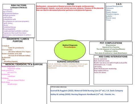 Pre Eclampsia Concept Map Medical Diagnosis Pre Eclampsia Risk