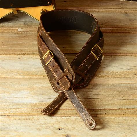 Pinegrove Leather Gs56 Conway Guitar Strap Brown Reverb