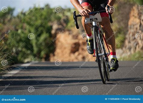 Road Bike Cyclist Man Cycling Athlete On A Race Cycle Editorial Image