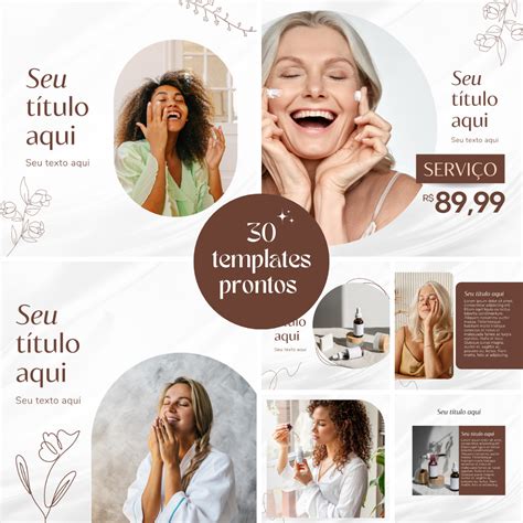 PACK TEMPLATES CANVA PARA ESTÉTICA Isis Lobo Uchoa Hotmart