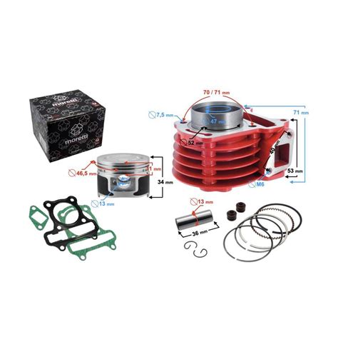 Cylinder 47 00mm 4T 80cc Moretti Do Skutera Silnik GY6 139QMB 139QMA
