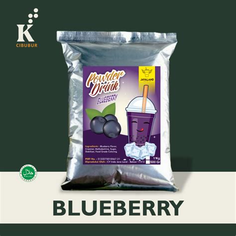 Buah Blueberry Bubuk Minuman Powder Drink Original Javaland 1kg