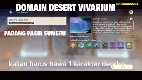 Domain Desert Vivarium Di Gurun Padang Pasir Sumeru Genshinimpact Youtube