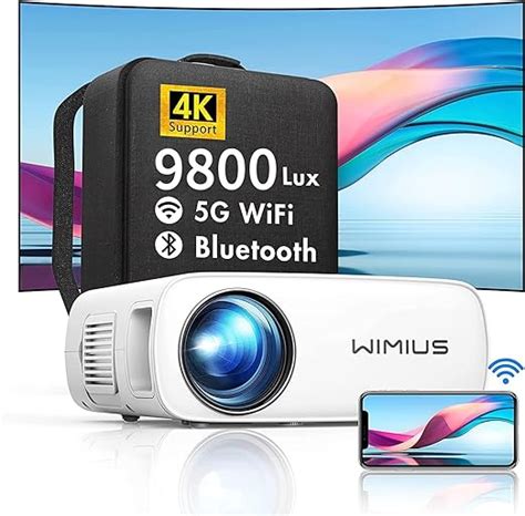 Vidéoprojecteur 5G WiFi Bluetooth 9800 Lumens Full HD 1080P WiMiUS