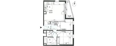 Plan Appartement T3 De 64 72 M² Neuf Résidence « Aquarelle Au Le Havre