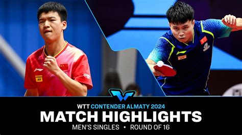 Xiang Peng Vs Zhou Qihao MS R16 WTT Contender Almaty 2024 YouTube