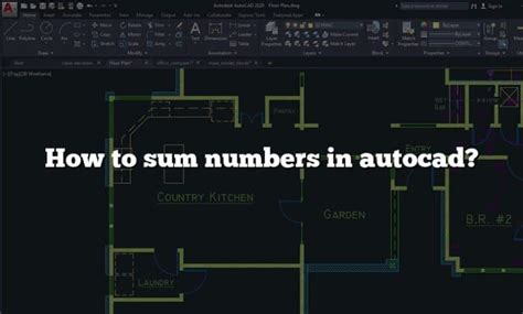 How To Sum Numbers In Autocad