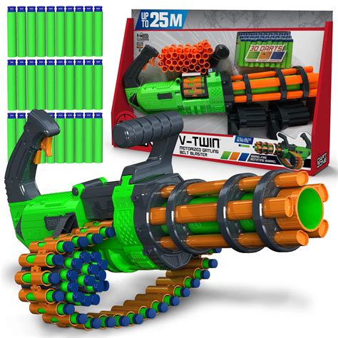 Buy Dart Zone V Twin Motorised Gatling Belt Blaster Dart Gun For Ages